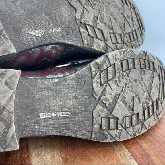 Remonte Rieker Chandra 91 Combat Boots Vino Maroon/Antik Bronze red 39 US 8 - Picture 7 of 7